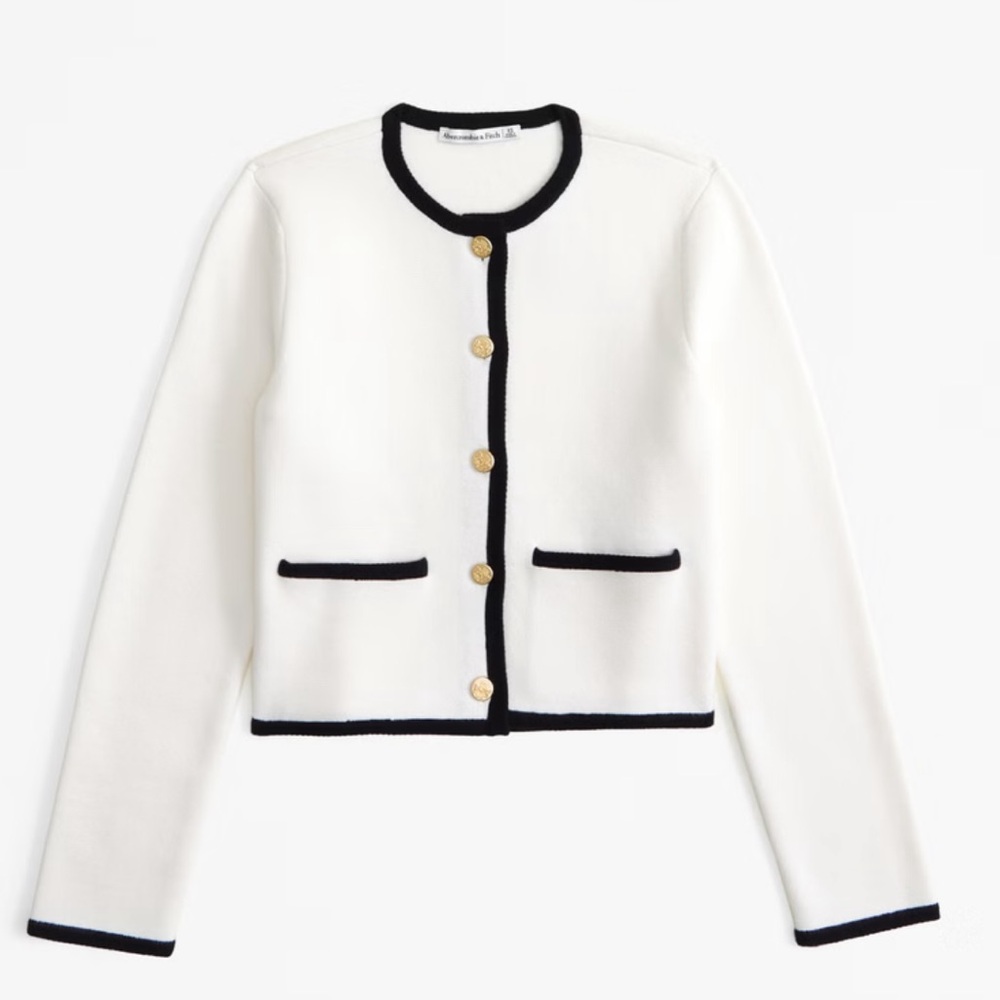 Abercrombie LuxeLoft Crew Sweater Jacket
